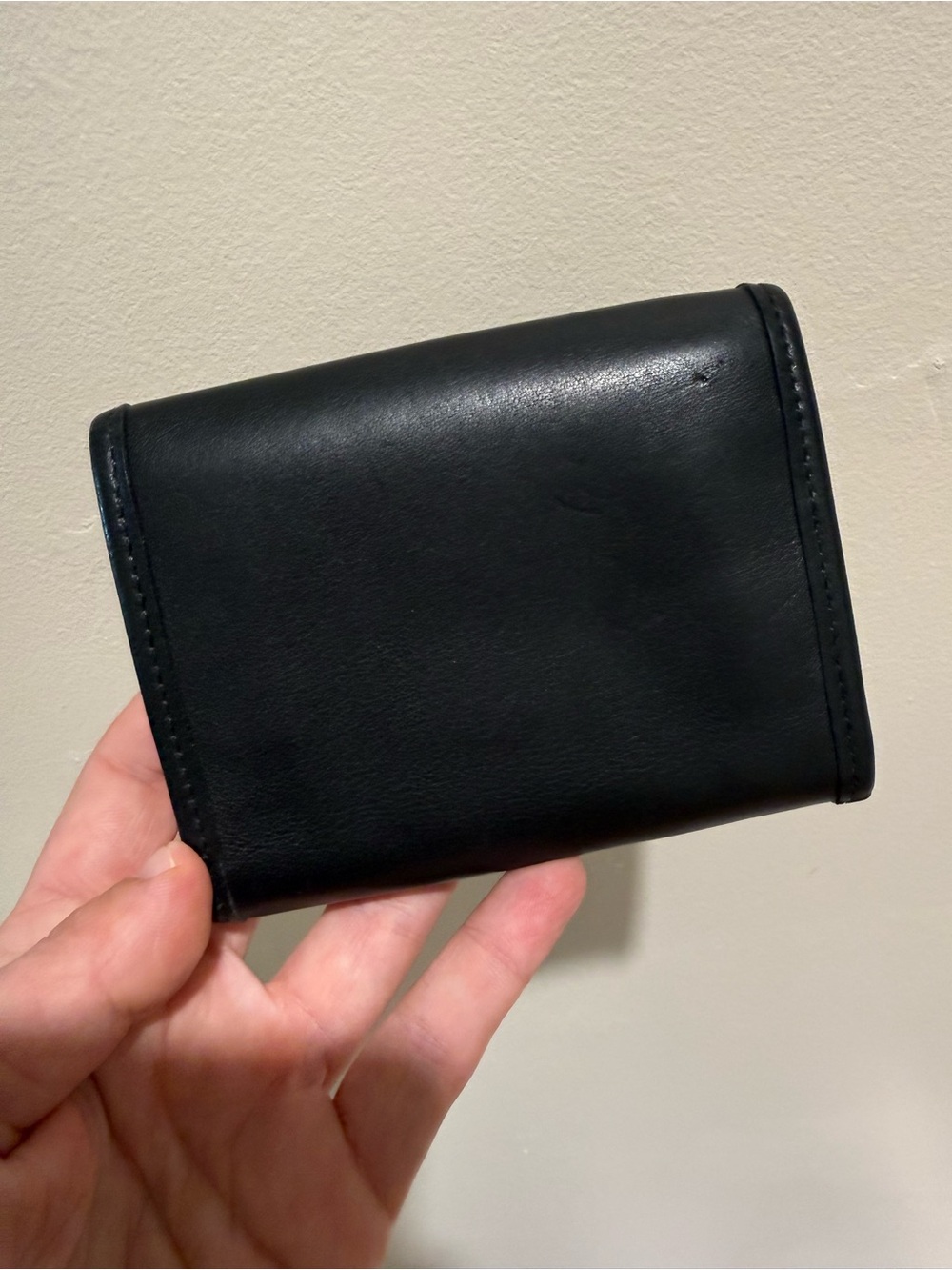 Vintage Coach Black Leather Jewelry Case Organizer Travel Roll Pouch Flap Wallet - Picture 5 of 6